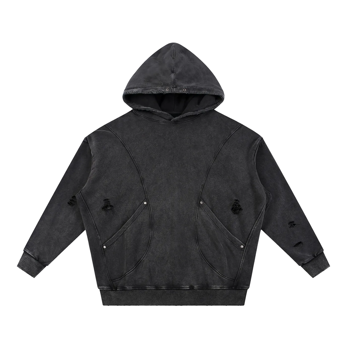 Reverence Hoodie in Black — front
