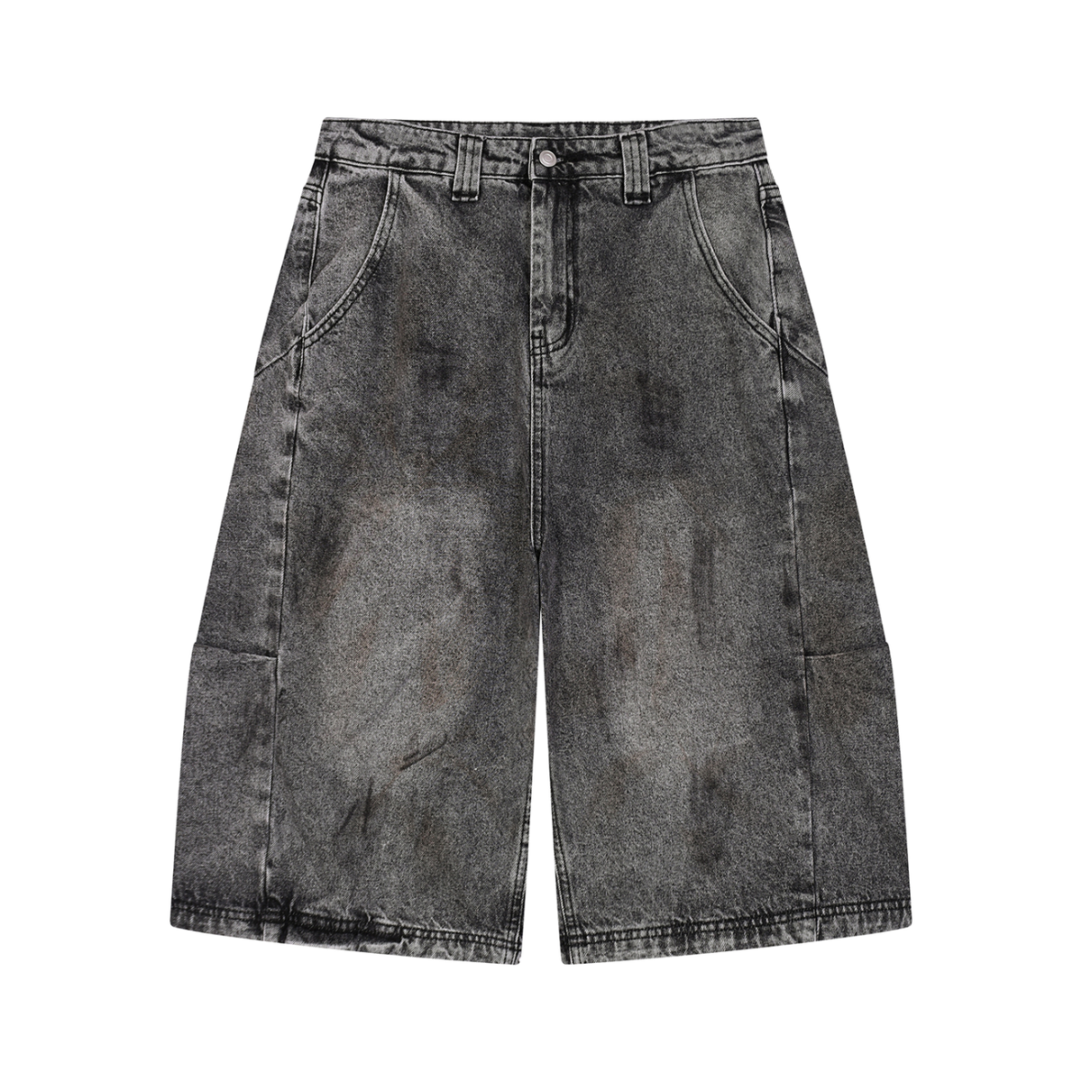 Tread Shorts in Grey Wash — front