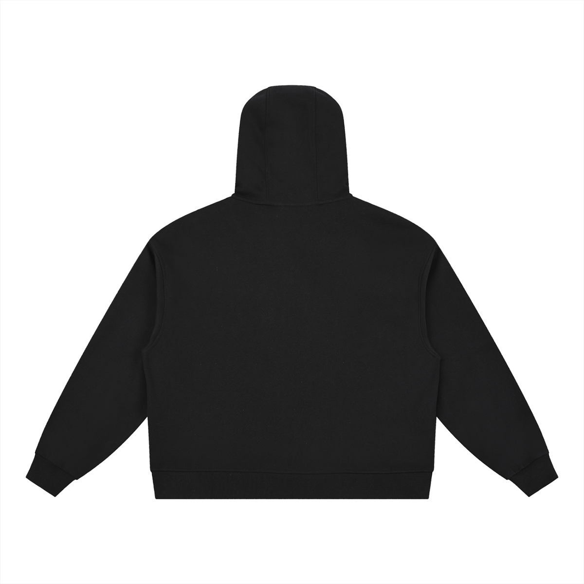 Placket Hoodie in Black