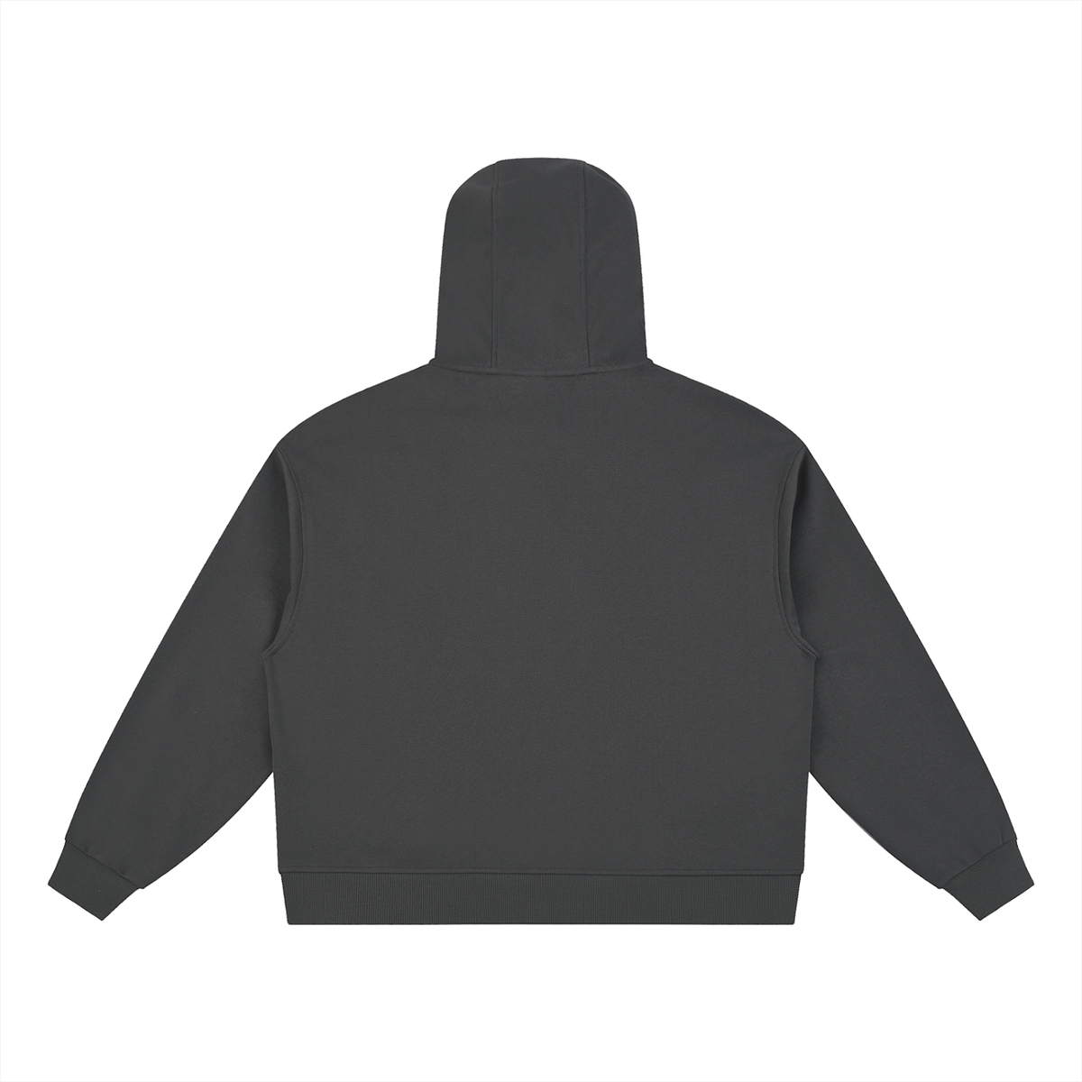 Placket Hoodie in Dark Gray