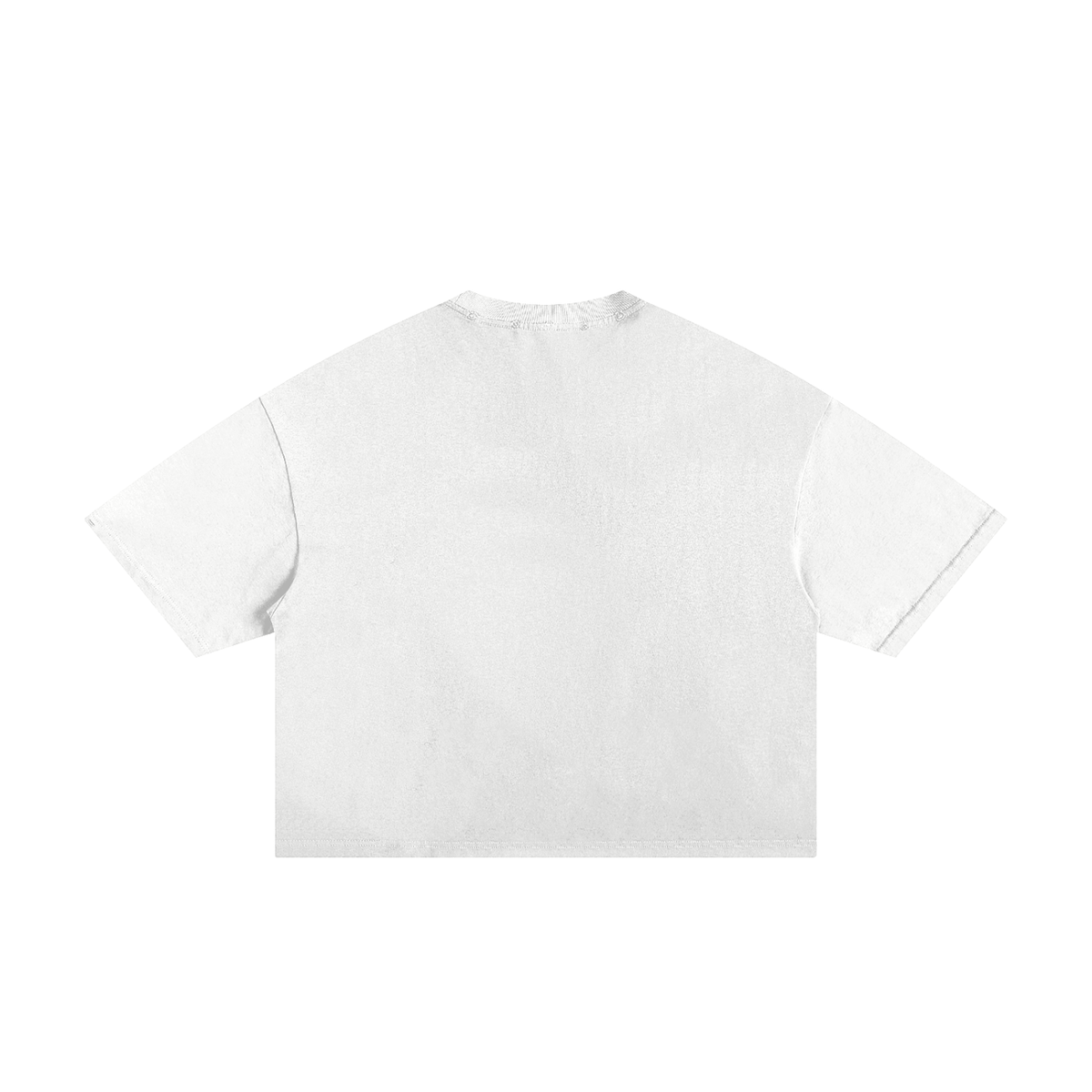 Classic Frayed Boxy Tee in White