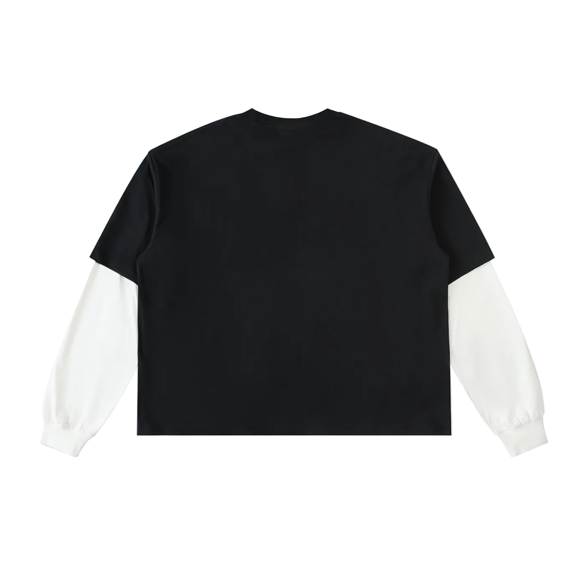 Herald Tee in Black with White — back