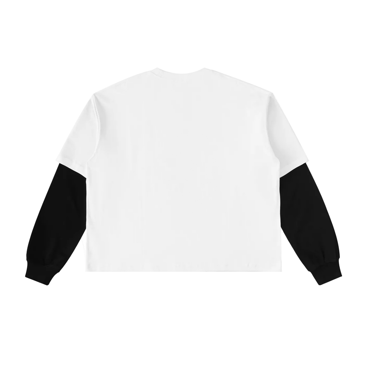 Herald Tee in White with Black — back