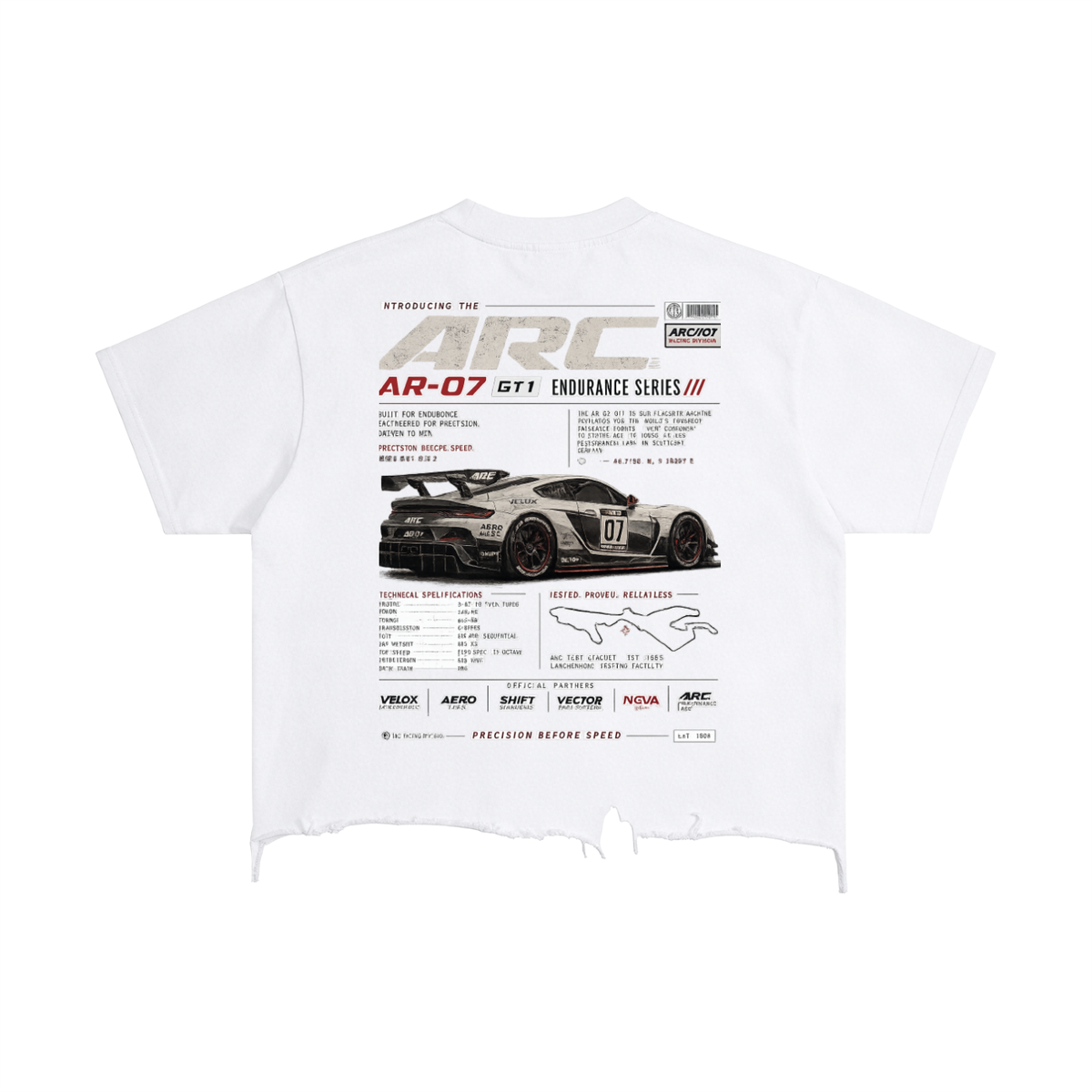 Salvage Tee in White — back