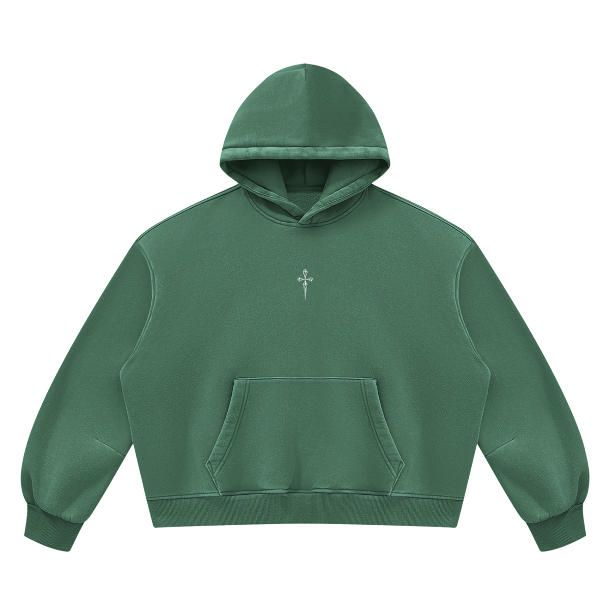 Hoodie in Dark Green