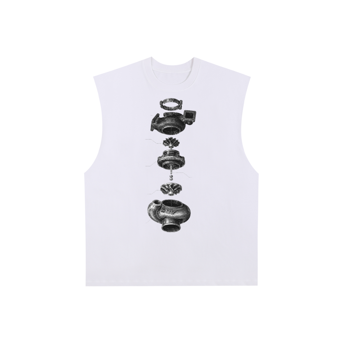 Boost Tank — White, front
