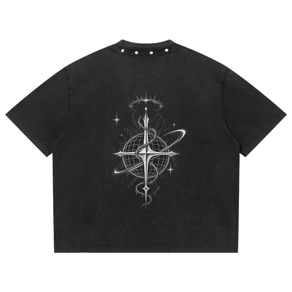 Thorn Tee in Black — back