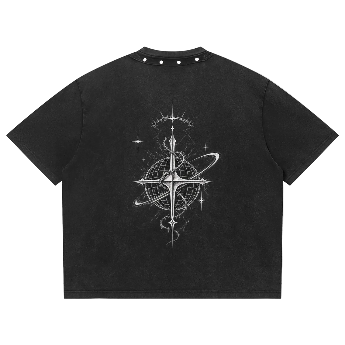 Thorn Tee in Black — back