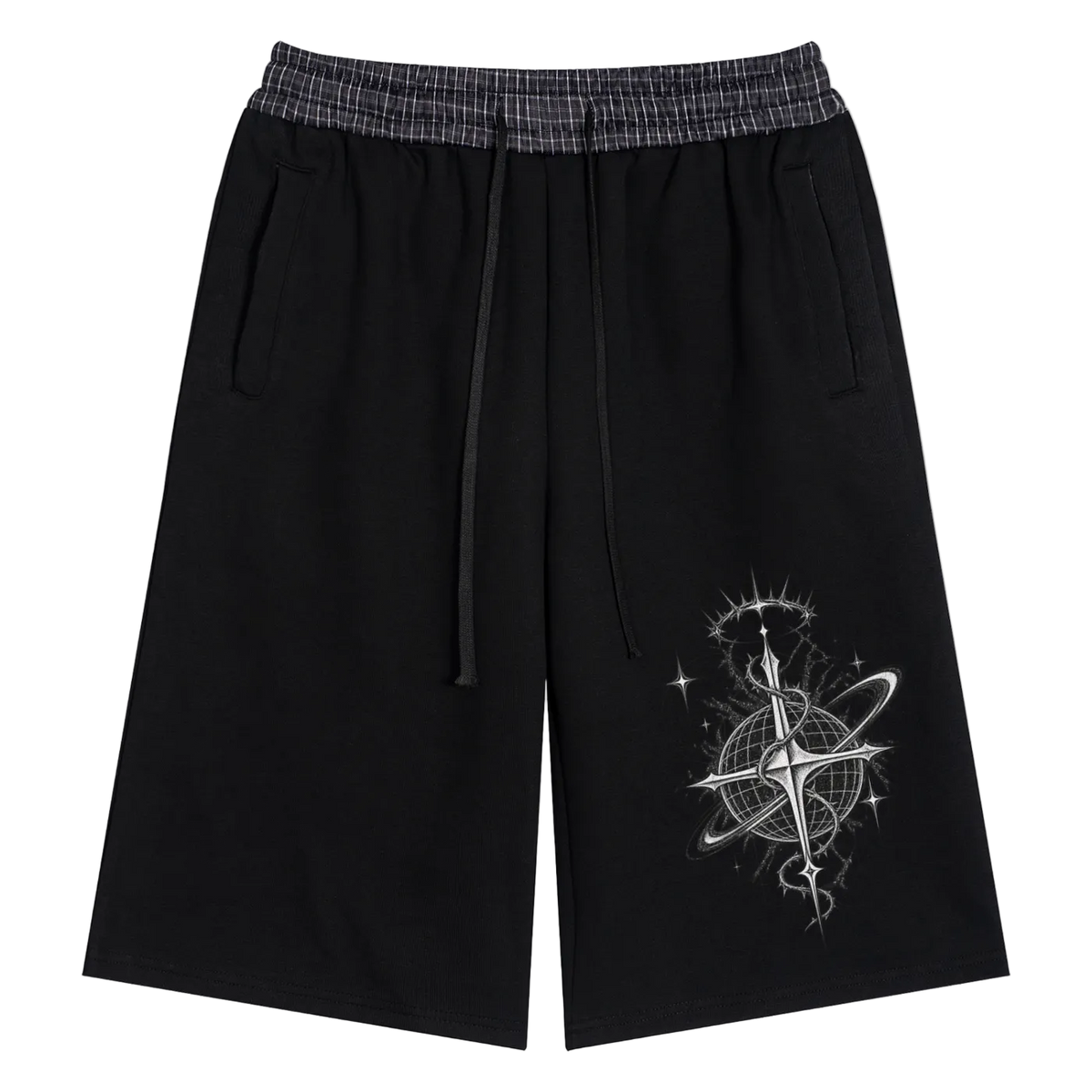 Halo Shorts in Black — front