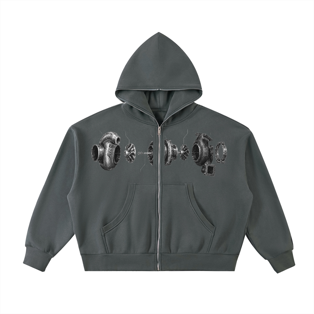 Boost Hoodie — Charcoal Gray, front
