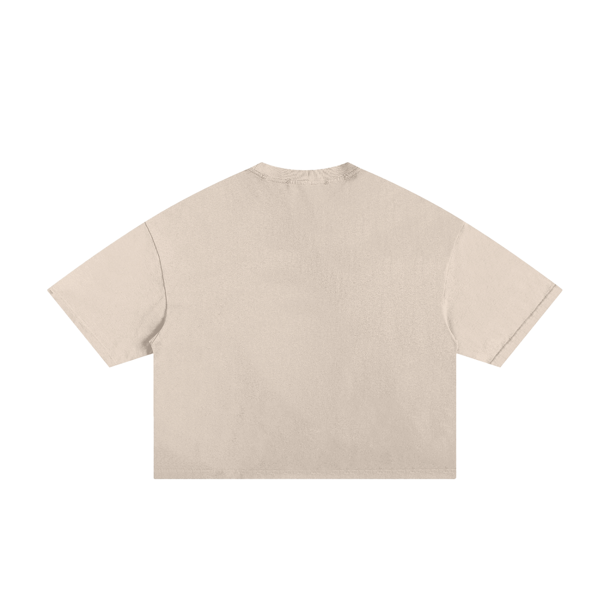 Classic Frayed Boxy Tee in Apricot