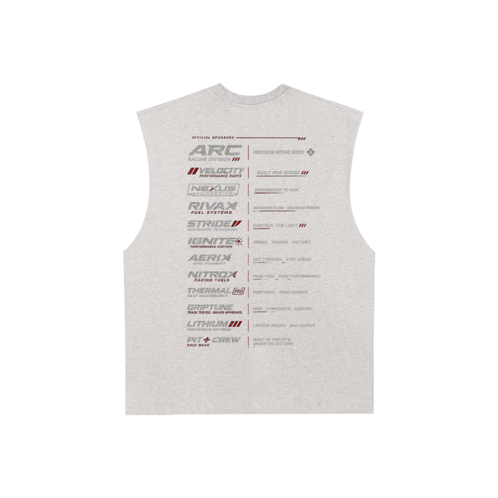 Boost Tank — Flower Gray, back