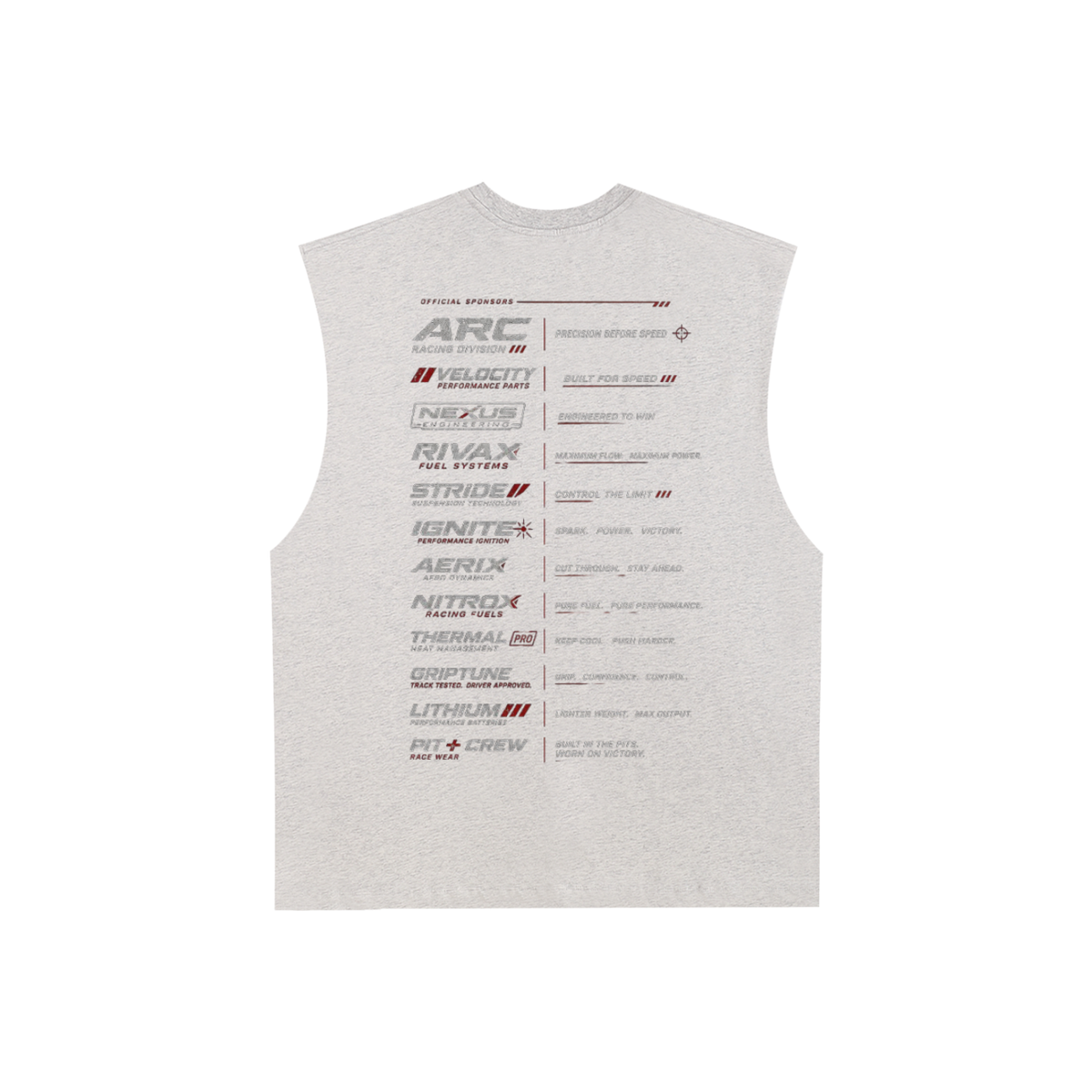 Boost Tank — Flower Gray, back