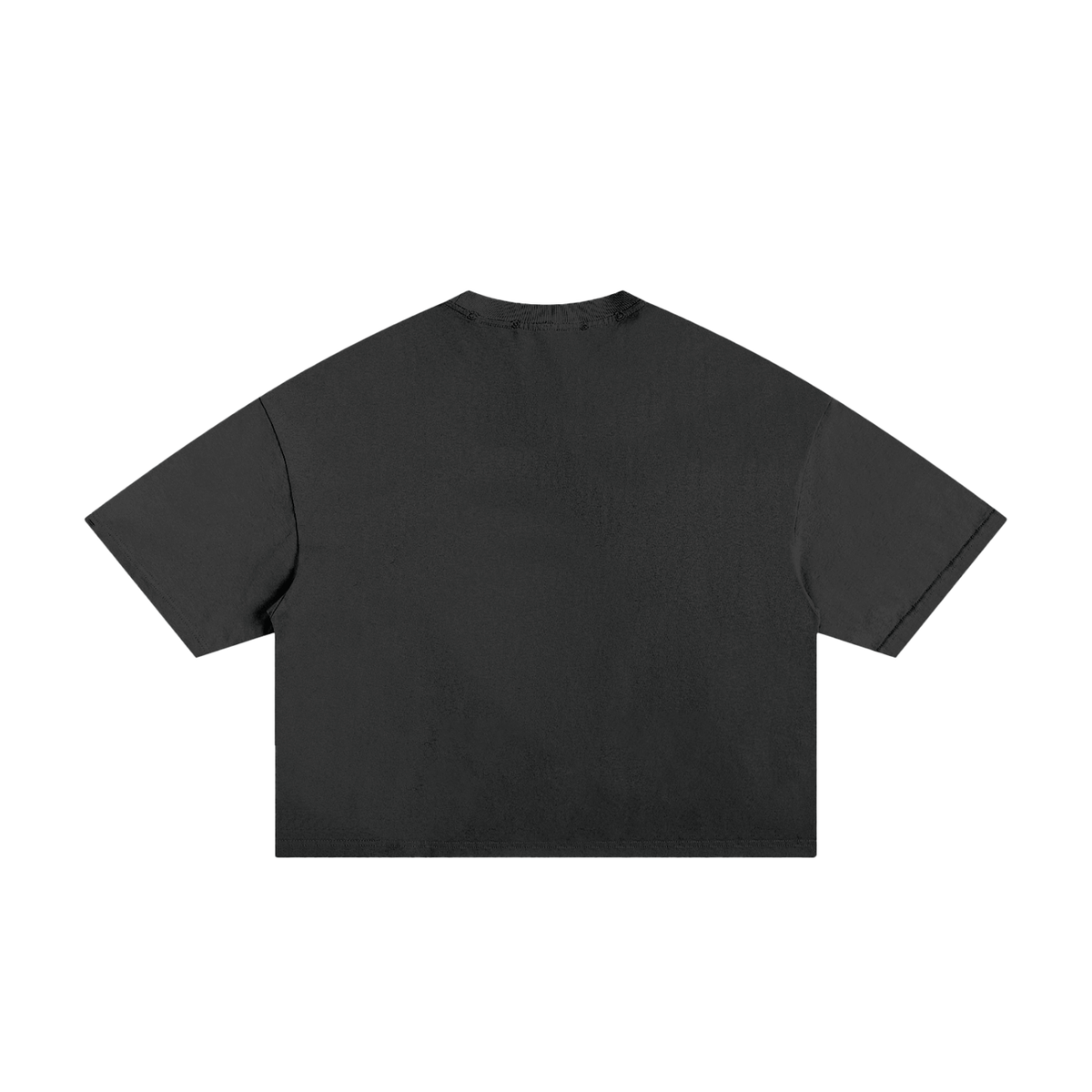 Classic Frayed Boxy Tee in Black