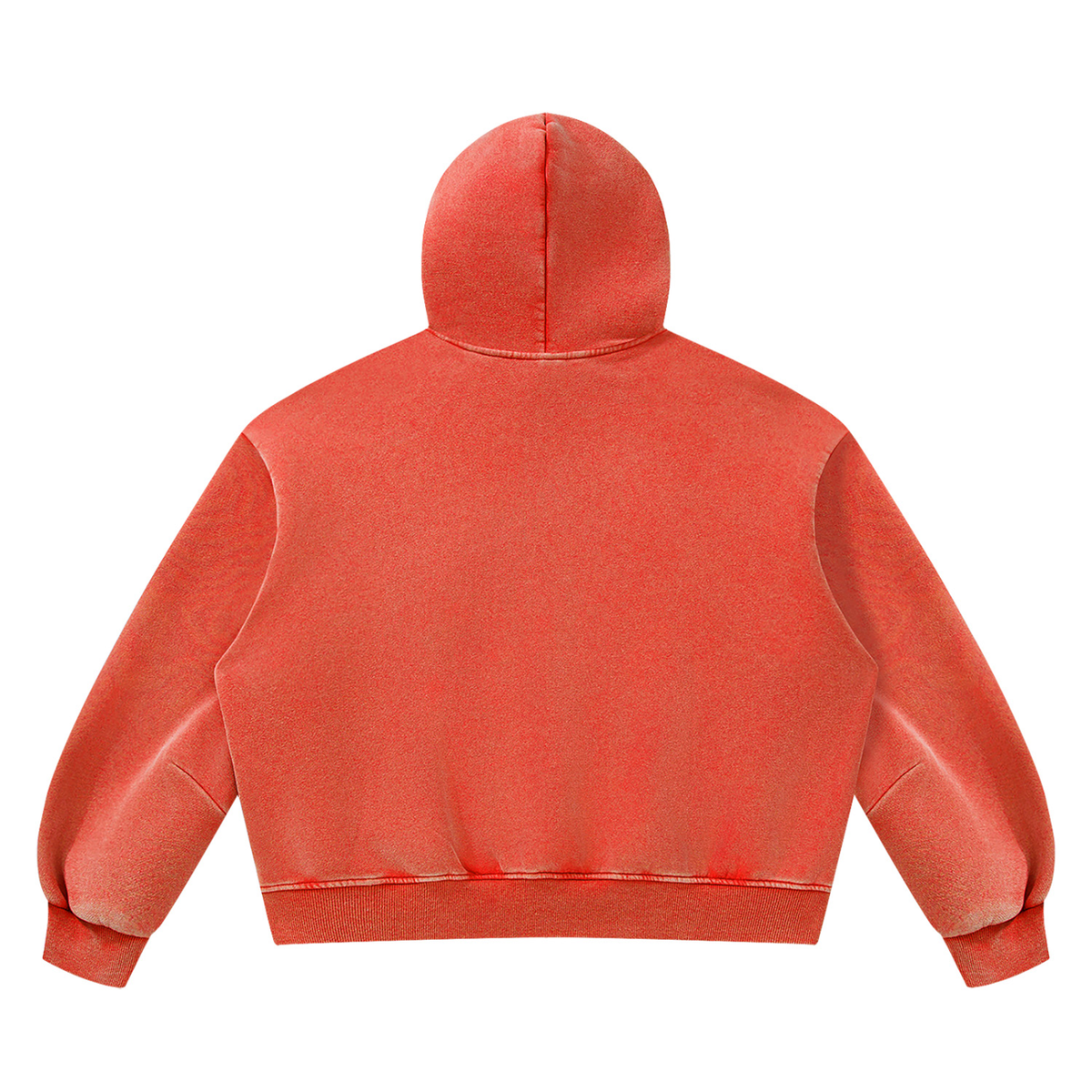 Hoodie in Washed Red