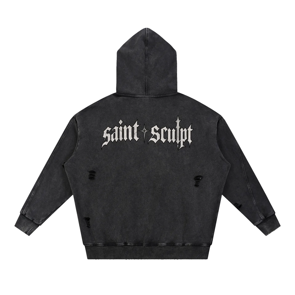 Reverence Hoodie in Black — back
