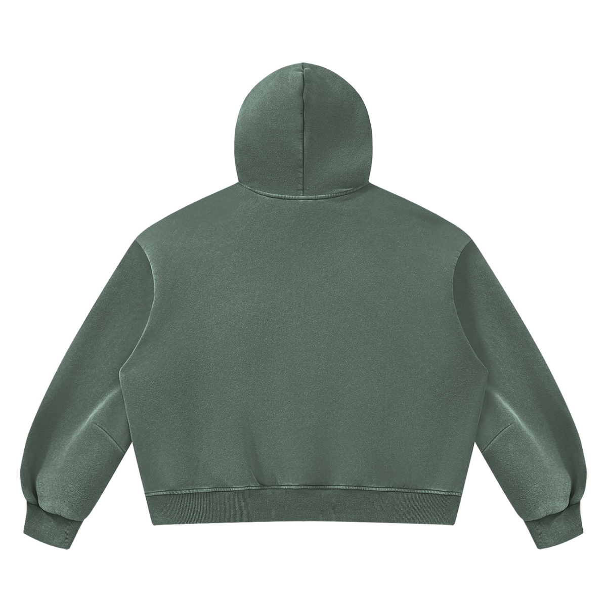 Hoodie in Washed Green