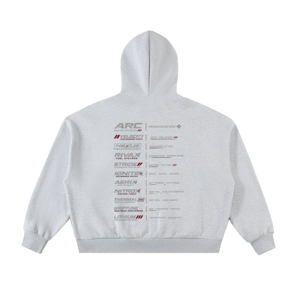 Boost Hoodie — Flower Gray, back