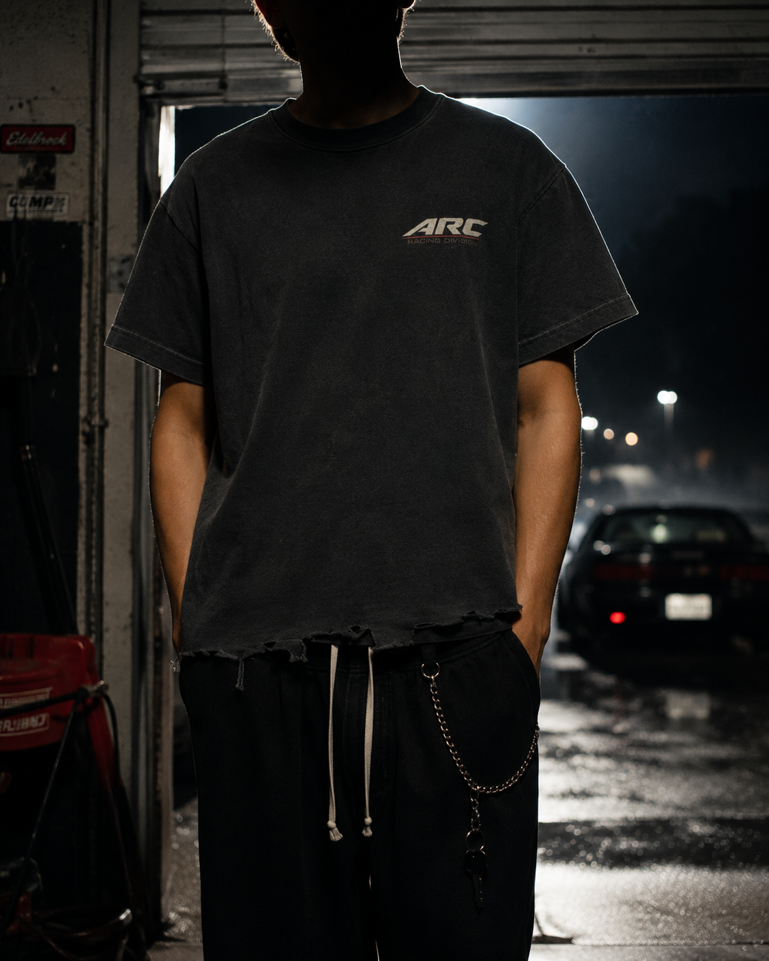 Salvage Tee in Black — lifestyle