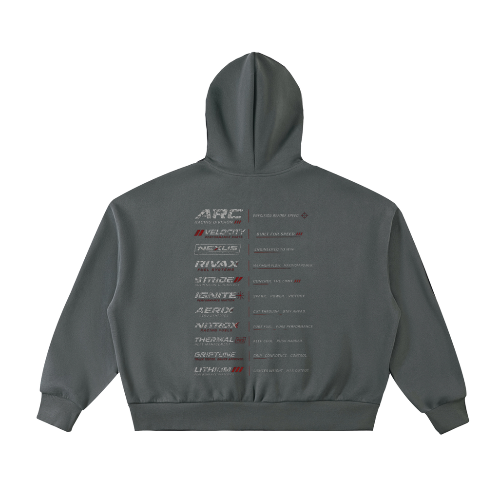 Boost Hoodie — Charcoal Gray, back