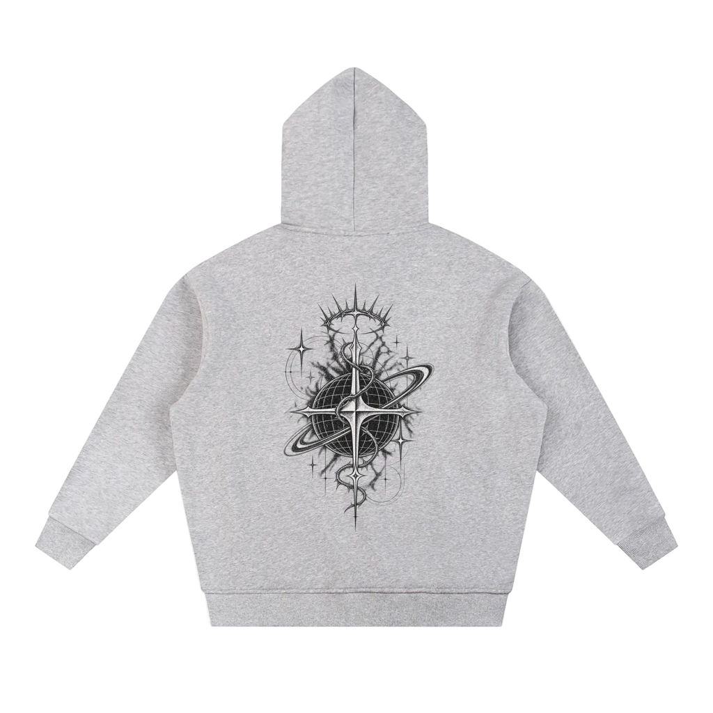 Martyr Hoodie in Flower Gray — back