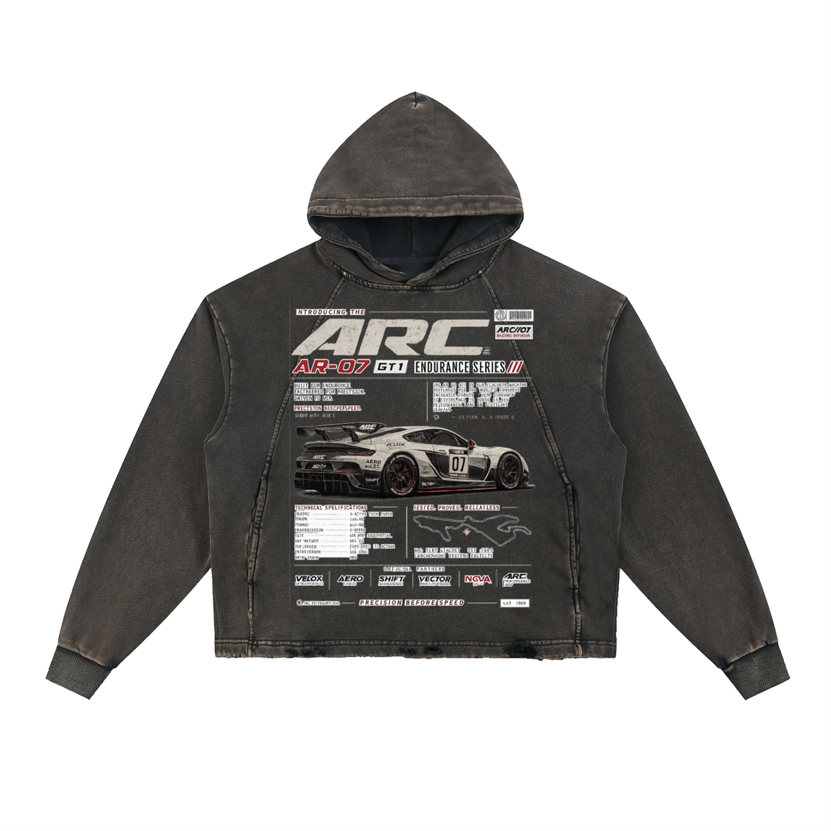 Endurance Hoodie in Black — front