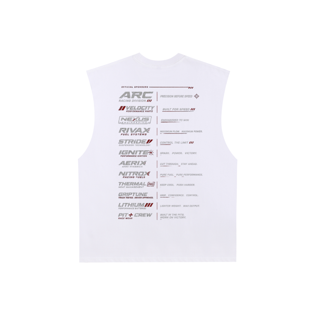 Boost Tank — White, back