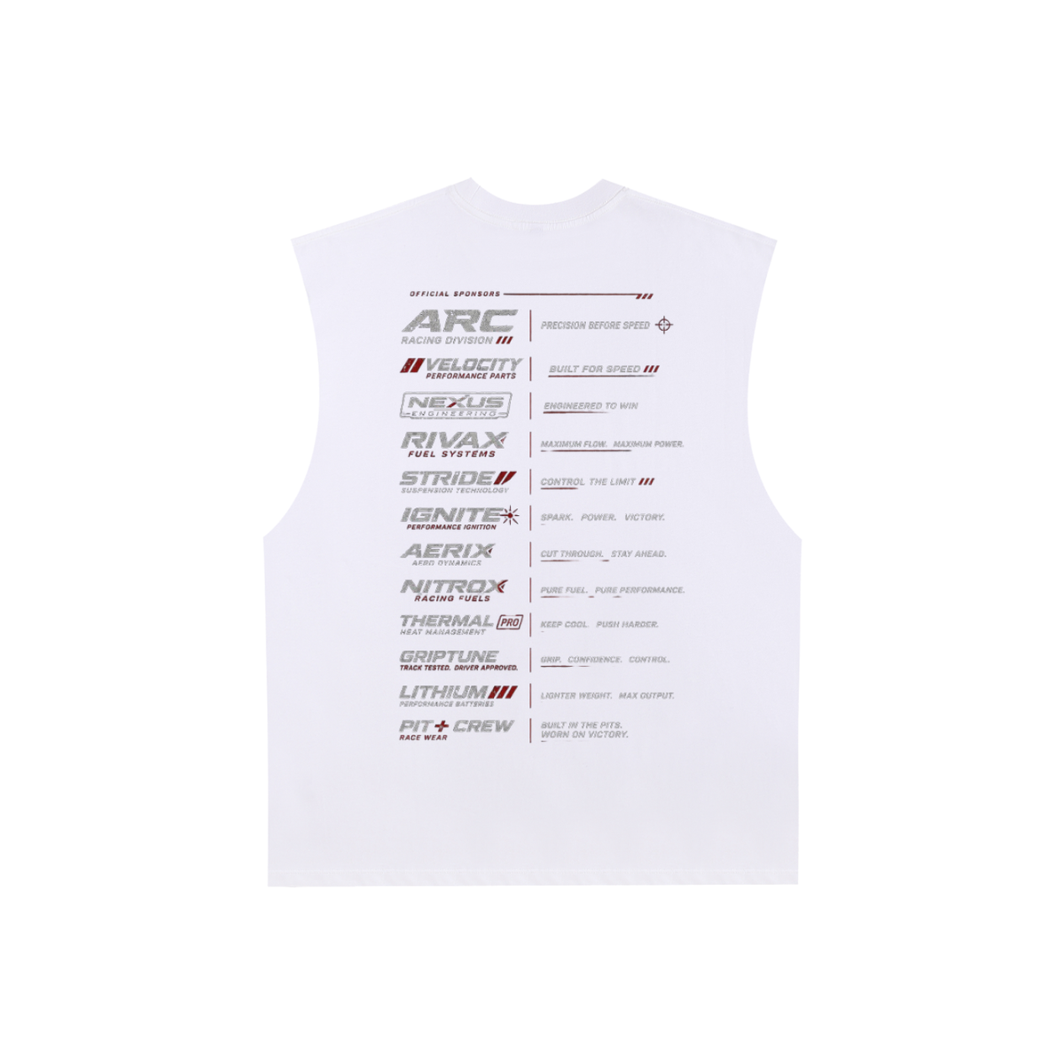 Boost Tank — White, back
