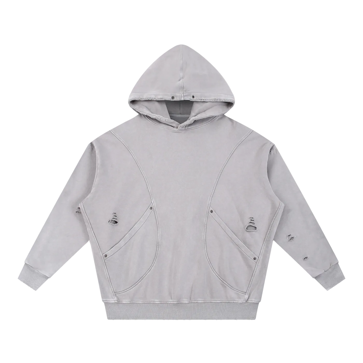Reverence Hoodie in Light Gray — front