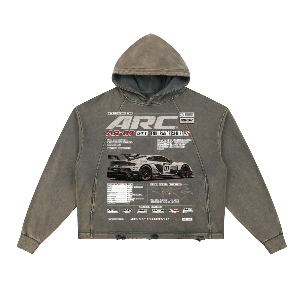 Endurance Hoodie in Dust Gray — front