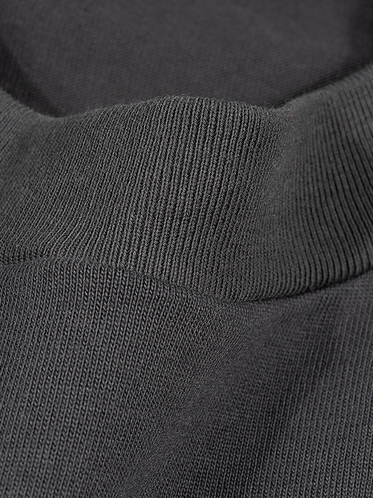 Raw Edge Boxy Non-Shrink T-Shirt in Dark Gray