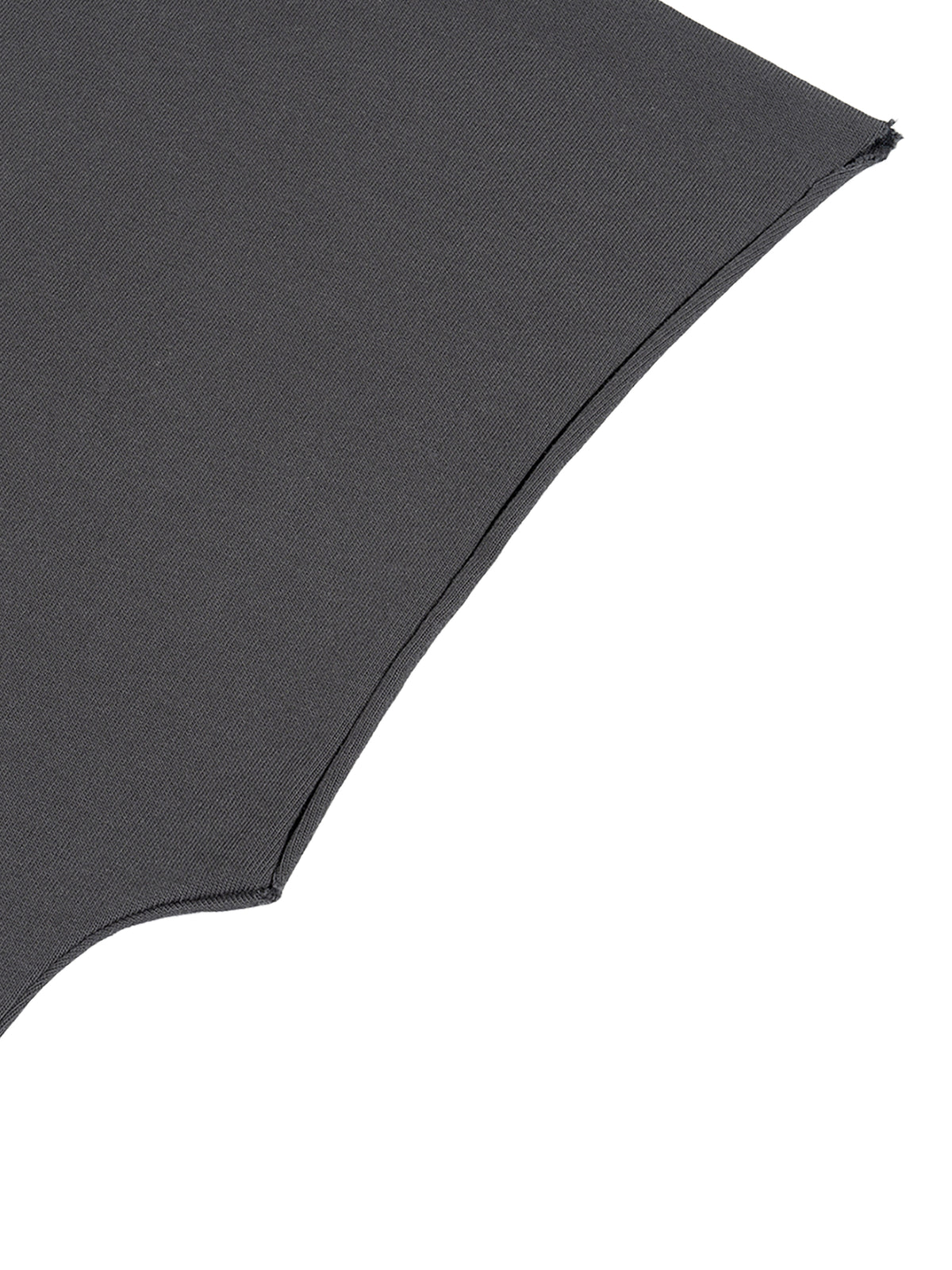 Raw Edge Boxy Non-Shrink T-Shirt in Dark Gray