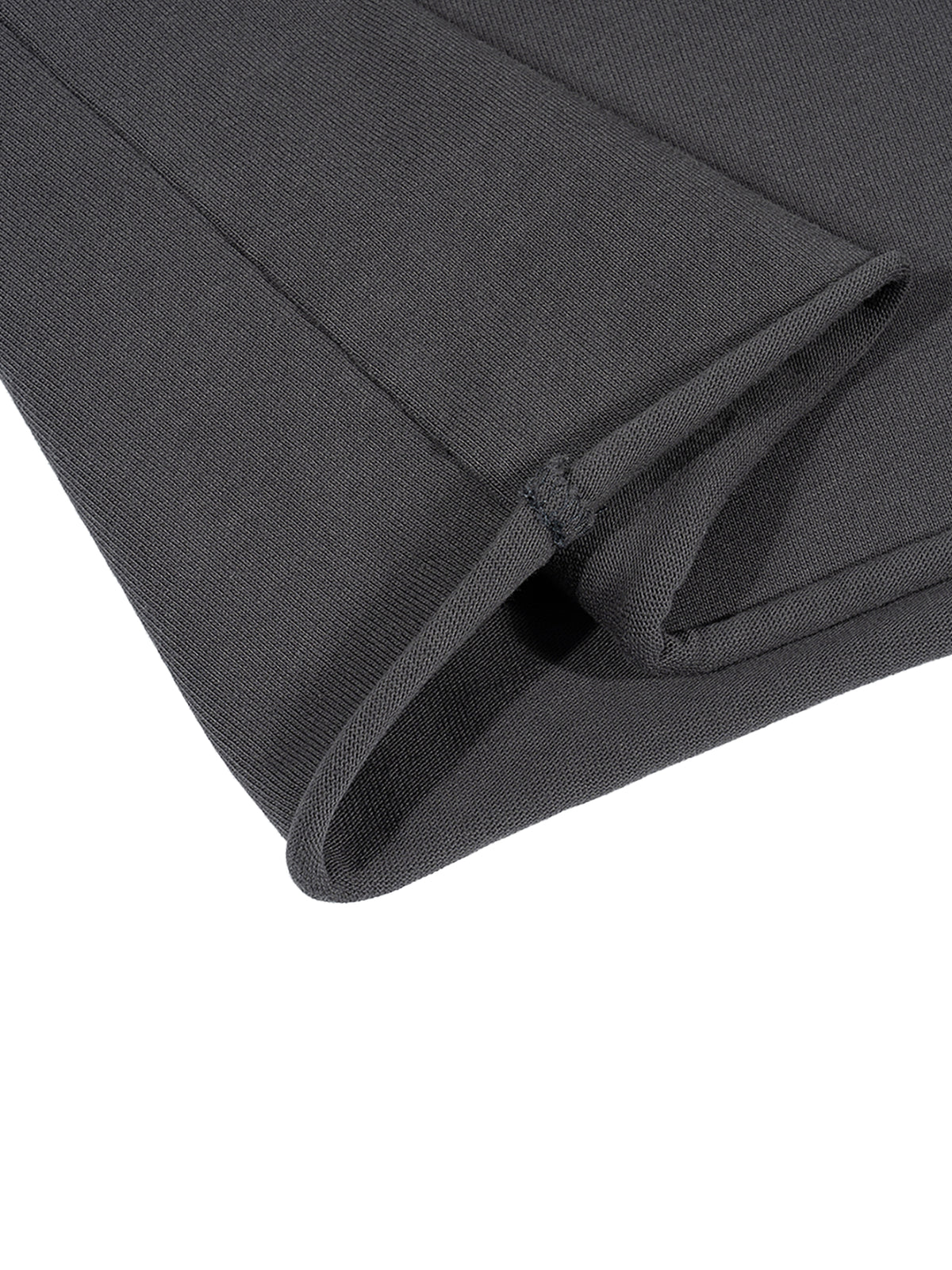 Raw Edge Boxy Non-Shrink T-Shirt in Dark Gray