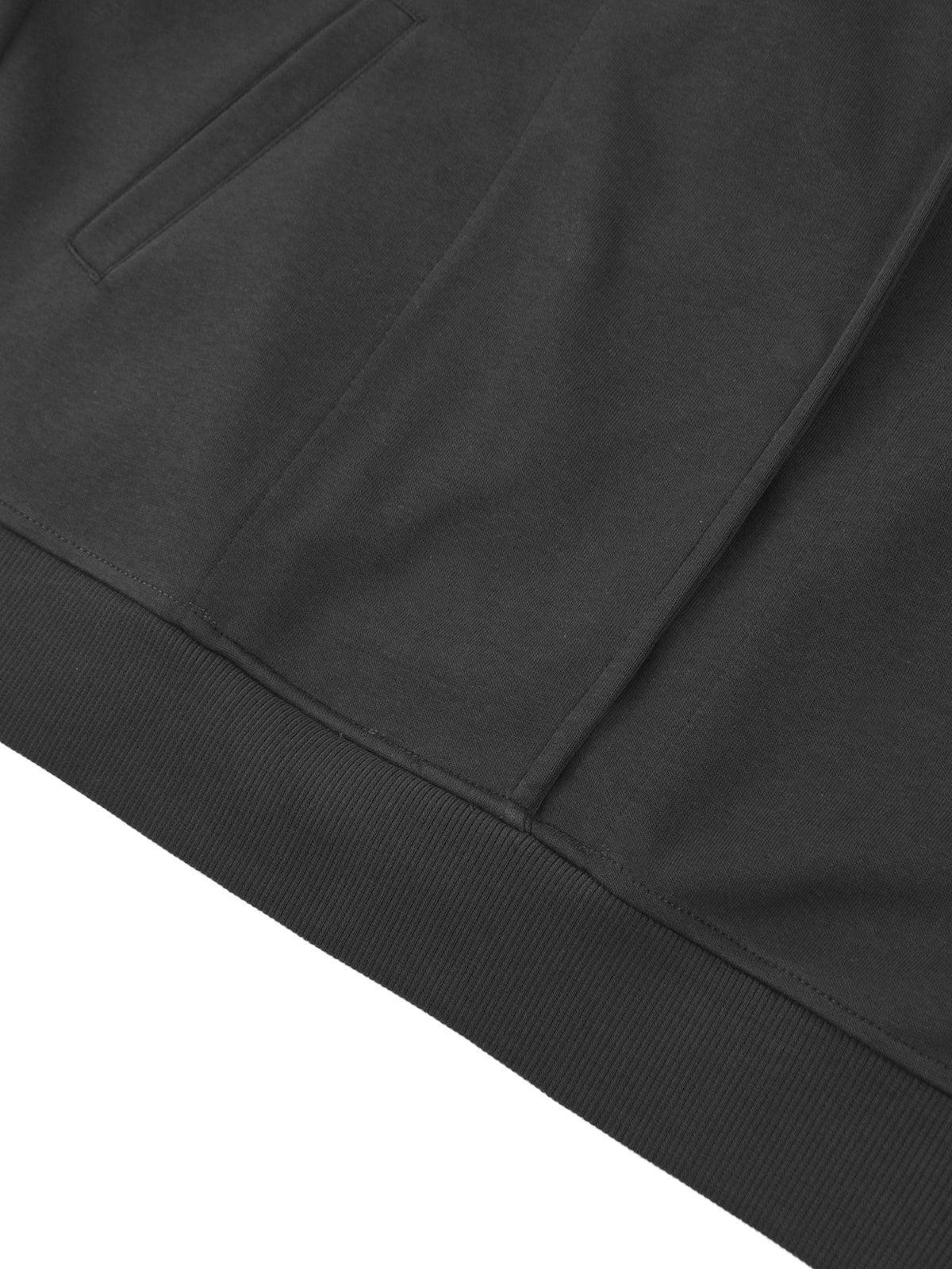 Placket Hoodie in Black