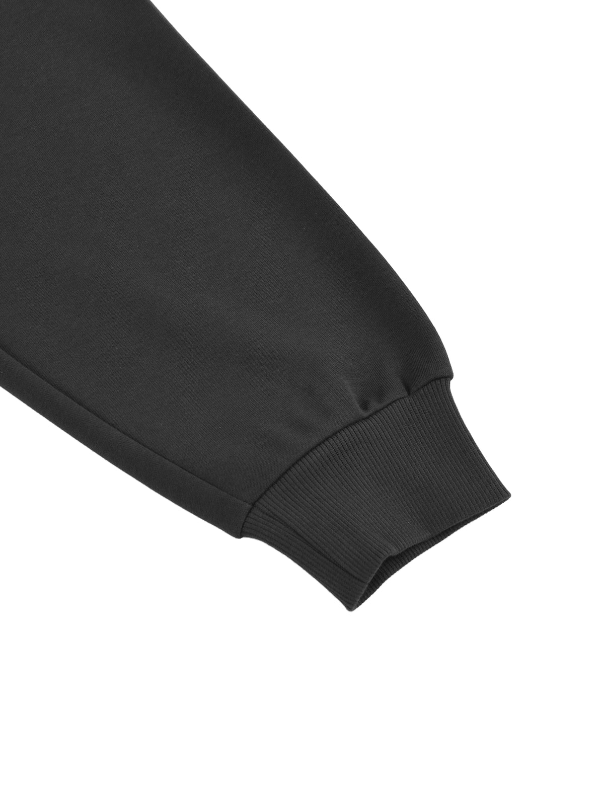Placket Hoodie in Black