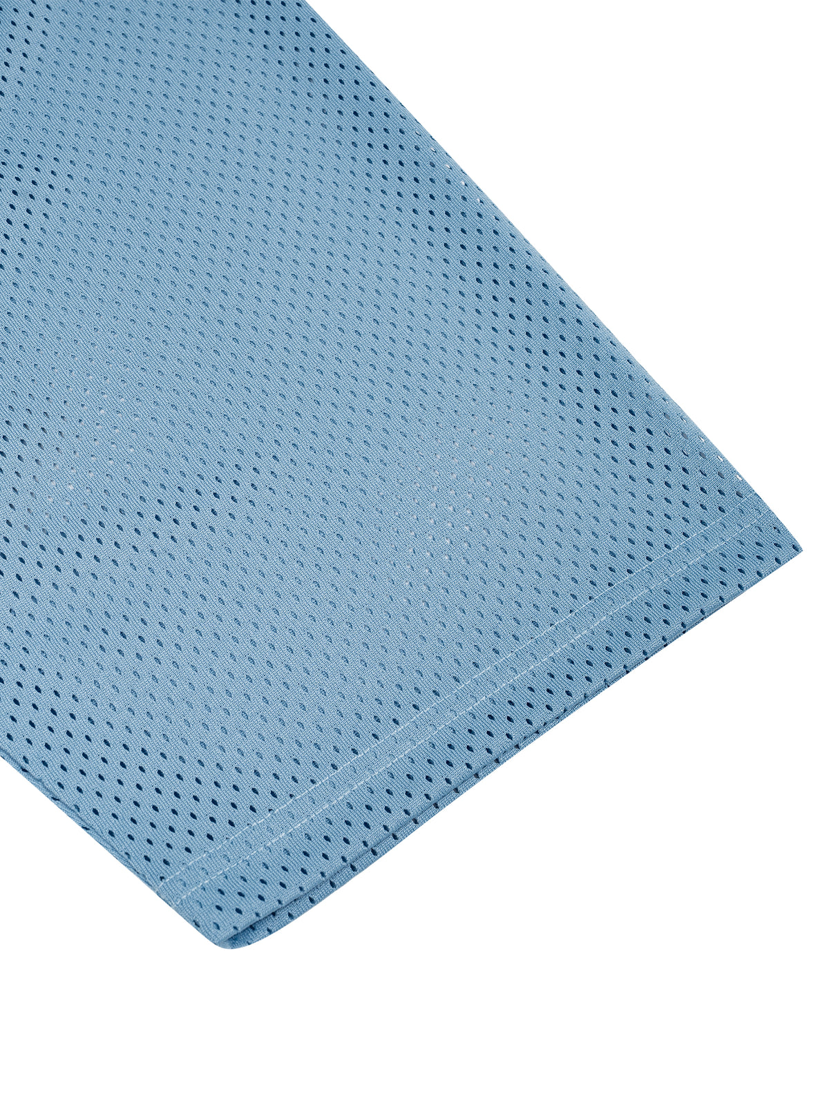 Unisex Striped Mesh Boxy Soccer Jersey in Sky Blue with White