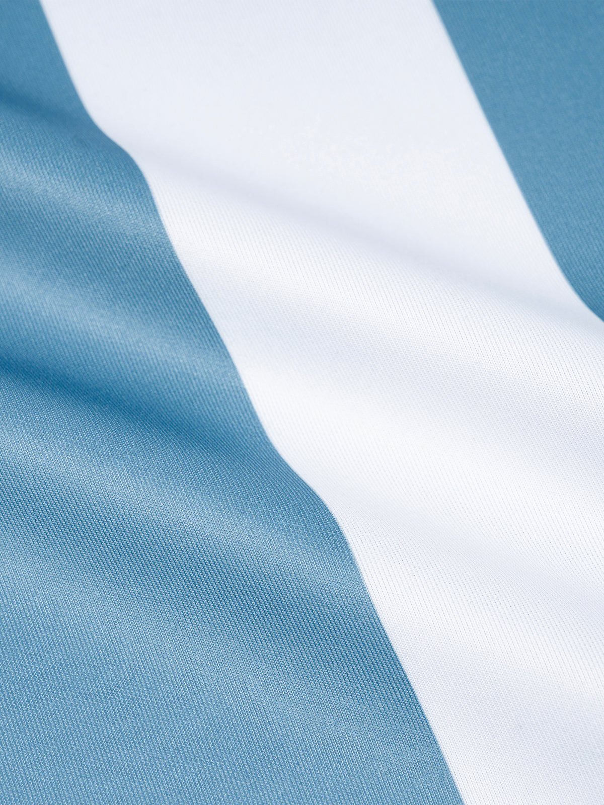 Unisex Striped Mesh Boxy Soccer Jersey in Sky Blue with White