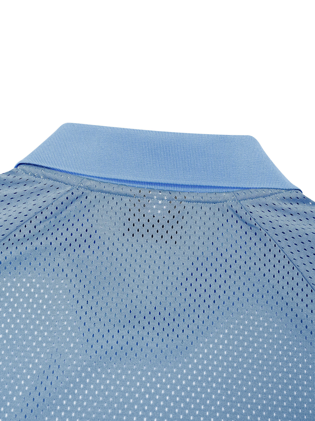 Unisex Striped Mesh Boxy Soccer Jersey in Sky Blue with White