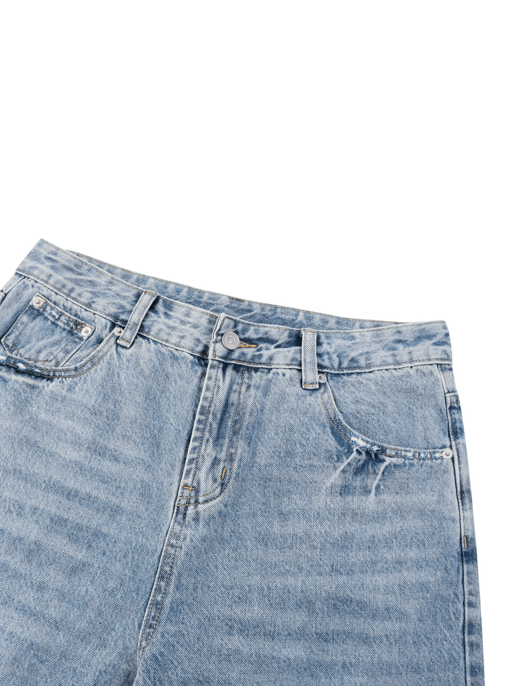Paddock Shorts in Jeans Blue — waistband detail