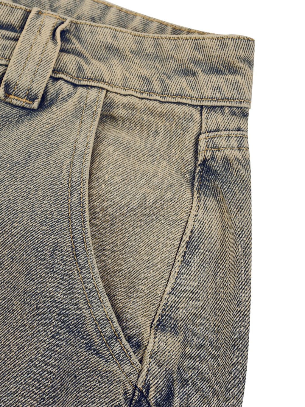 Tread Shorts in Sand Wash — front pocket detail