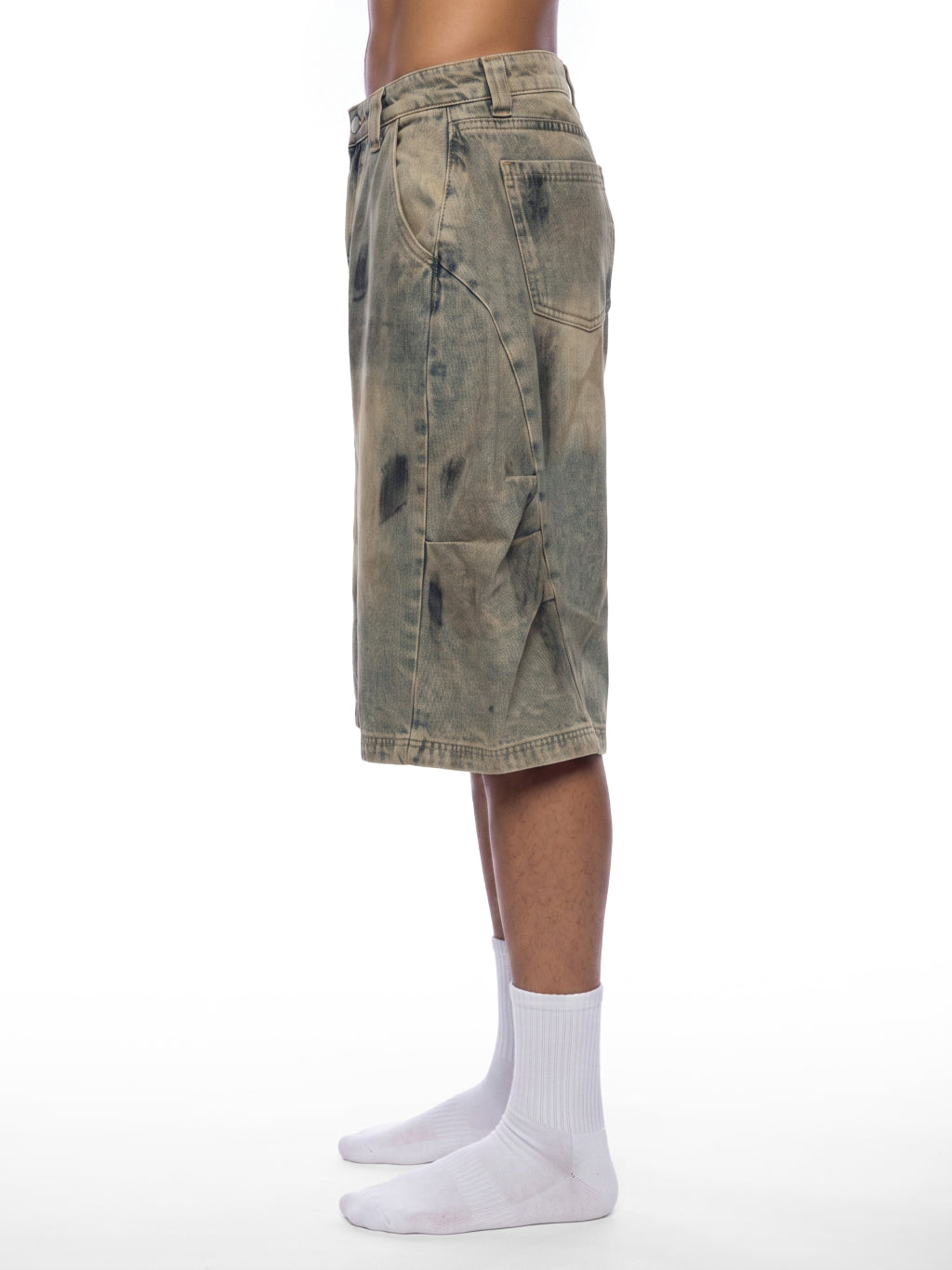 Tread Shorts in Sand Wash — model side